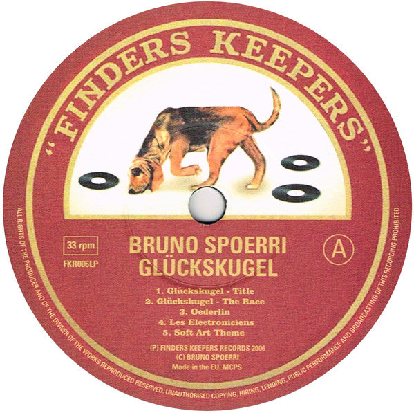 Image of Label Cover of LP - VG+/VG - BRUNO SPOERRI, Gluckskugel (Finders Keepers Records; FK006LP, UK 2006, Textured Gatefold Sleeve), ,  - 3826139E