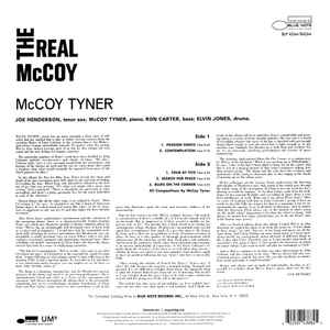 Image of Back Cover of LP - NEW/NEW - MCCOY TYNER, The Real McCoy (Blue Note; 0743884, Worldwide 2020), ,  - 2216295C