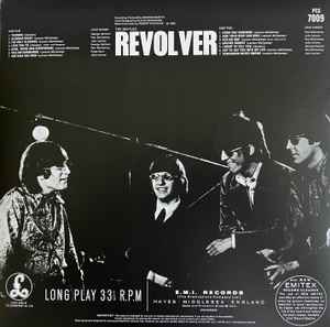 Image of Back Cover of LP - NEW/NEW - THE BEATLES, Revolver (Apple Records ; 4559969, Europe 2022 Reissue, Stereo), , From  Taxman  to  Tomorrow Never Knows,  The Beatles  Revolver has been newly mixed by producer Giles Martin and Sam Okell, and sourced directly from the original four-track master tapes with audio brought forth in stunning clarity with the help of cutting-edge technology developed by the award-winning sound team at Peter Jackson s WingNut Films Productions Ltd. - 1416064C