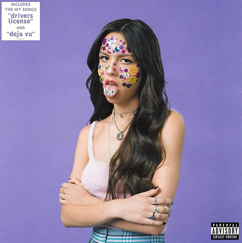 Image of Front Cover of LP - VG+/VG+ - OLIVIA RODRIGO, Sour (Geffen Records  ; 00602438106417, USA & Europe 2021, Gatefold, Inner), ,  - 3726257E