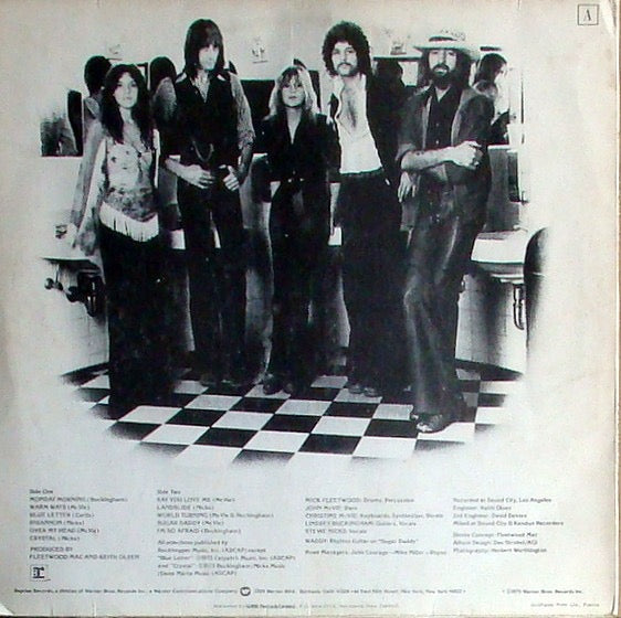 Image of Back Cover of 0115182C: LP - FLEETWOOD MAC, Fleetwood Mac (Reprise Records; MS 2225, New Zealand 1975, Insert) Fair amount of light hairlines, Nothing deep  VG/G