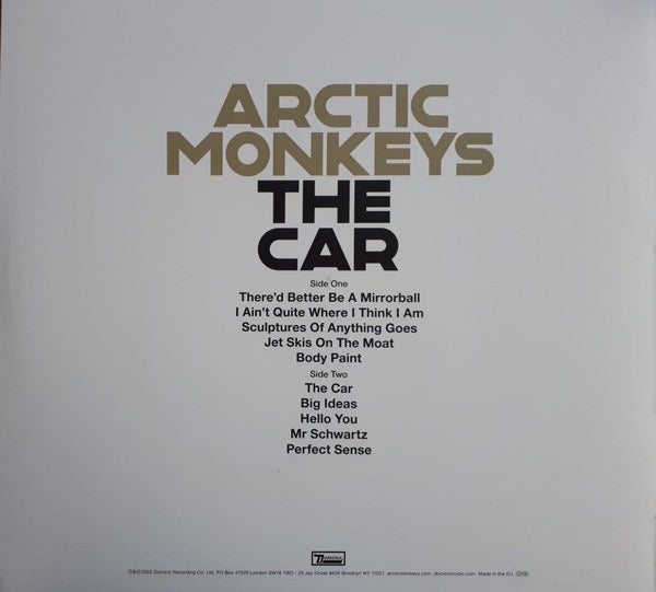 Image of Back Cover of 1034102E: LP - ARCTIC MONKEYS, The Car (Domino; WIGLP455,  2022, Inner, Download Code)   NEW/NEW