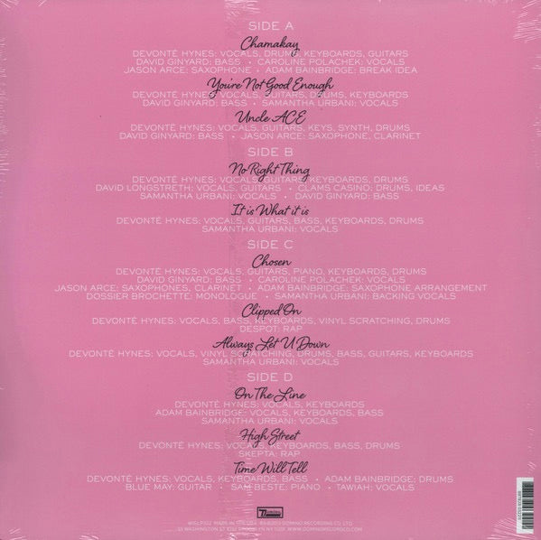Image of Back Cover of 2xLP - NEW/NEW - BLOOD ORANGE, Cupid Deluxe (Domino; WIGLP322, UK 2014 Reissue, Insert, Download Code), ,  - 3336058E