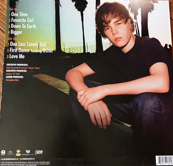 Image of Back Cover of LP - NEW - JUSTIN BIEBER, My World (Universal; 602547695864, Europe 2016 Reissue, Poster, Download Code), ,  - 4336238E