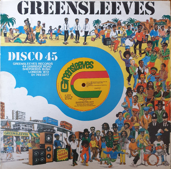 Image of Front Cover of 12" - G+/VG - BARRINGTON LEVY / BARRINGTON LEVY & GENERAL ECHO, Crucifixion / Eventide Fire A Disaster (Greensleeves Records; GRED 40, UK 1980, Company Sleeve, Red Vinyl), Light marks only. Heavy edge wear to sleeve.,  - 4016175C