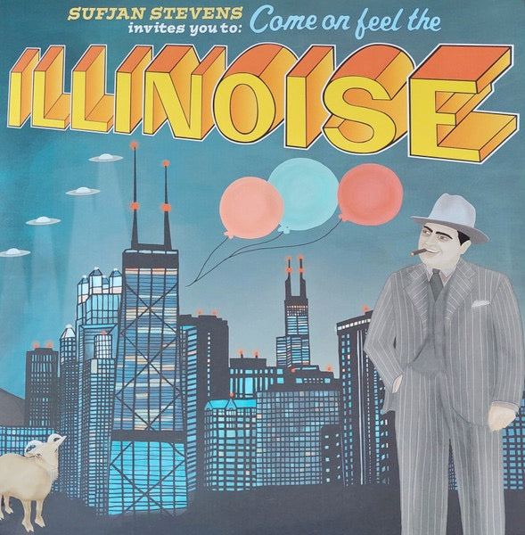 Image of Front Cover of LP - VG/VG+ - SUFJAN STEVENS, Illinois (Asthmatic Kitty Records; AKR 014, US 2000s Reissue, Triple Gatefold, Insert, Sufjan Stevens Music Credit On label), Edge Wear,  - 3646346S