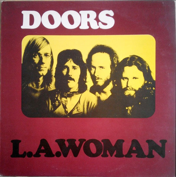 Image of Front Cover of 4744009S: LP - THE DOORS, L.A. Woman (Elektra Butterfly, With W Logo on Rim; K 42090, UK 1970s Reissue, Embossed Sleeve,   &   1971 On Rear Of Sleeve.) Perfect LP and cover, still in opened shrinkwrap, in "Patent no's" paper inner  VG+/VG+