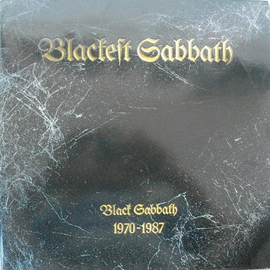 Image of Front Cover of 2xLP - G+/VG - BLACK SABBATH, Blackest Sabbath (Vertigo; 8388181, Germany 1989, Embossed Gatefold, 2 Inners), Light hairlines and scuffs on the records. Sleeve has some water damage inside gatefold (flaps were stuck together). ,  - 3226013E
