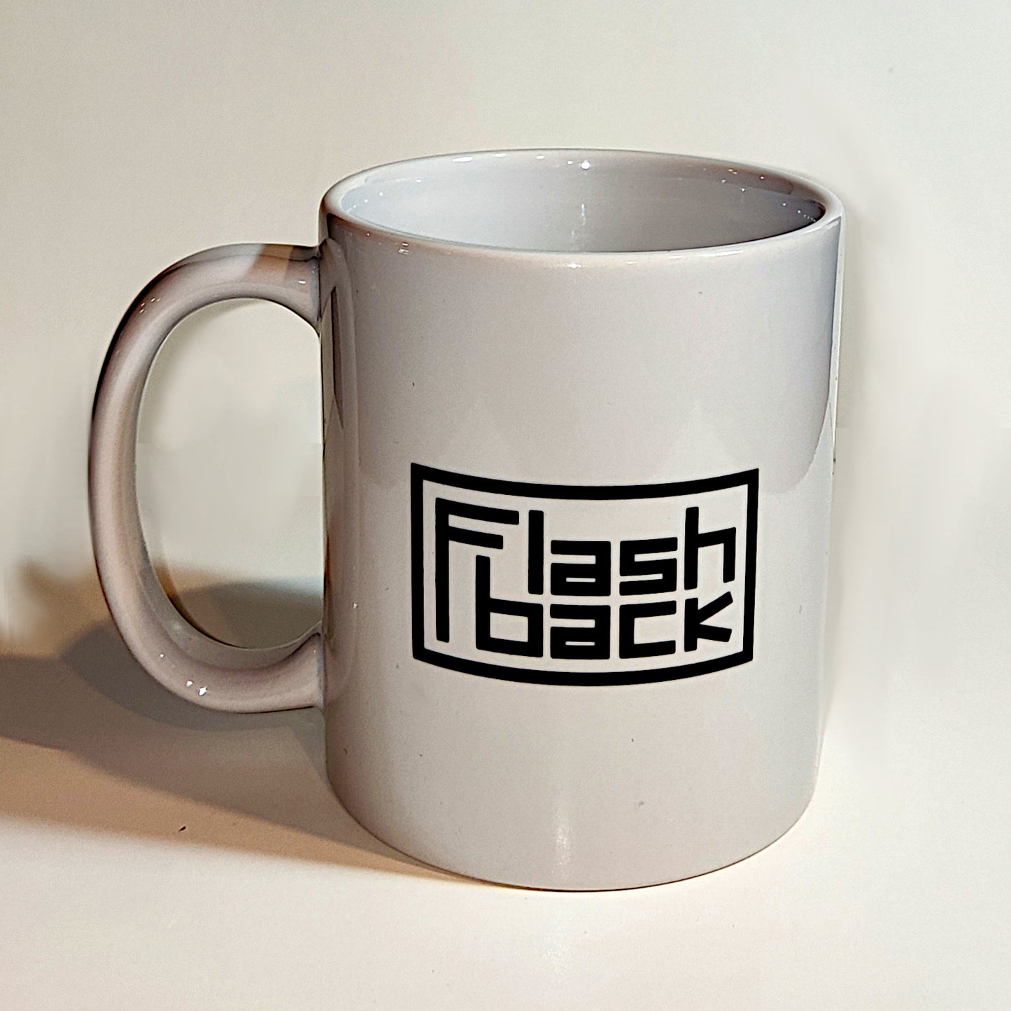Image of Back Cover of Accessories - NEW/NEW - FLASHBACK RECORDS, Flashback Mug (, UK 2022, White with Black Logo), ,  - 4843999S
