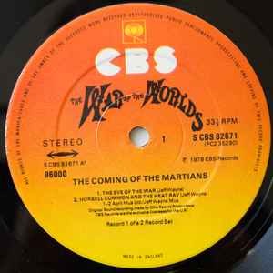 Image of Label Cover of 2xLP - VG/VG+ - JEFF WAYNE, Jeff Wayne's Musical Version Of The War Of The Worlds (CBS; 96000, UK 1978, Gatefold, Stapled In Booklet), ,  - 2646097S