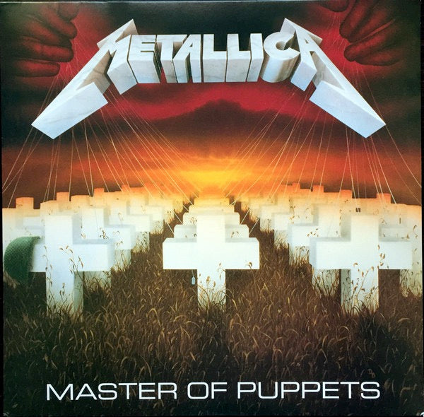 Image of Front Cover of LP - VG/EX - METALLICA, Master Of Puppets (Blackened; BLCKND005R-1, Europe 2017 Reissue, Insert, 180 Gram Vinyl), Top left corner crease, still in hype stickered shrinkwrap.,  - 3716232C