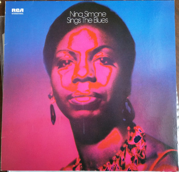 Image of Front Cover of 3324440E: LP - NINA SIMONE, Nina Simone Sings The Blues (RCA; NL89365, Europe 1980s Reissue, Picture Sleeve, RCA Logo front cover) Light creasing around edges, some sticker damage. Several light hairline marks to record.  VG/VG