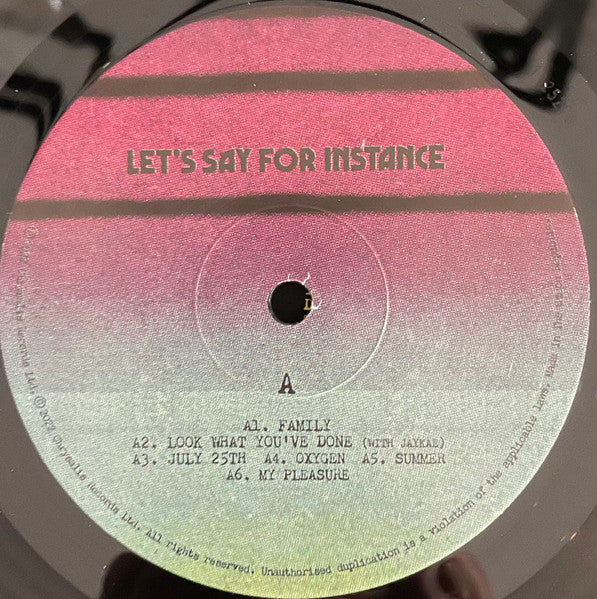 Image of Label Cover of 2xLP - VG+/VG+ - EMELI SAND , Lets Say For Instance (Chrysalis; BRVE52,  2022, Gatefold, 2 Inners), Light hairlines. Corner bump.  ,  - 1646065S