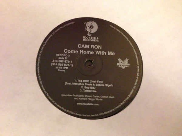 Image of Label Cover of 2xLP - EX/VG - CAM'RON, Come Home With Me (Roc-A-Fella Records; 314 586 876-1, US 2002, Picture Sleeve), Light marks. Sticker residue on labels.,  - 3726247E