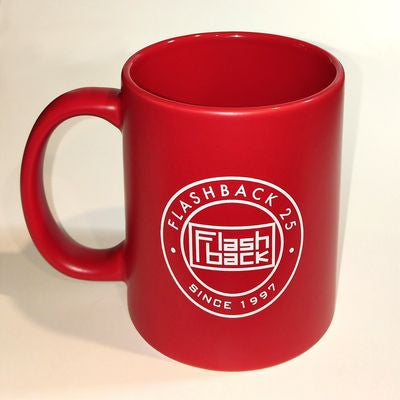 Image of Back Cover of 5122999E: Accessories - FLASHBACK RECORDS, Flashback 25 Mug - Limited Edition (, UK 2022, Red With White Logo)   NEW/NEW