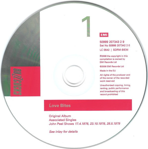 Image of Label Cover of 2xCD - VG+/VG+ - BUZZCOCKS, Love Bites (EMI; 50999 207342 2 0, Europe 2008 Reissue, Trifold Digipak, Booklet), ,  - 3816202C