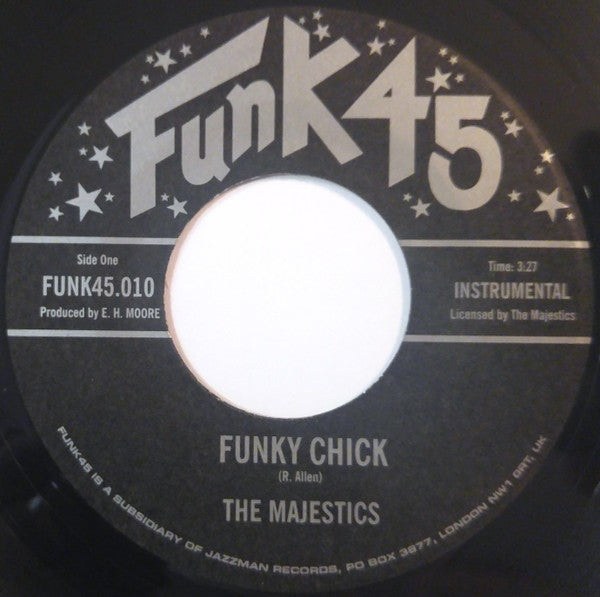 Image of Front Cover of 7" - /EX - THE MAJESTICS, Funky Chick / Coming On (Funk45; FUNK45.010, UK 2003 Reissue, Plain Sleeve), ,  - 2956050S