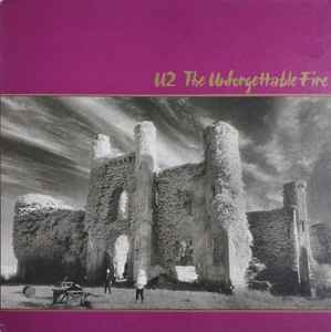 Image of Front Cover of 4714135C: LP - U2, The Unforgettable Fire (Island Records; U25, UK 1984, Textured Sleeve, Inner) Slight warp, does not effect play.  VG+/VG