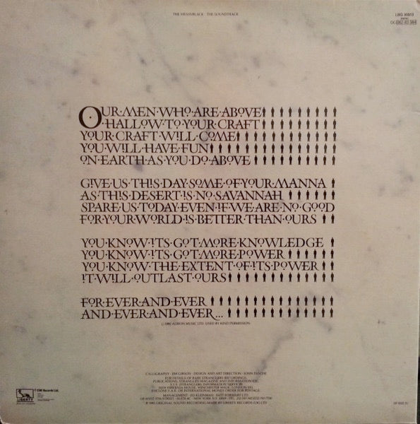 Image of Back Cover of LP - VG/G - THE STRANGLERS, The Gospel According To The Meninblack (Liberty; LBG 30313, UK 1981, Gatefold), ,  - 3316402C