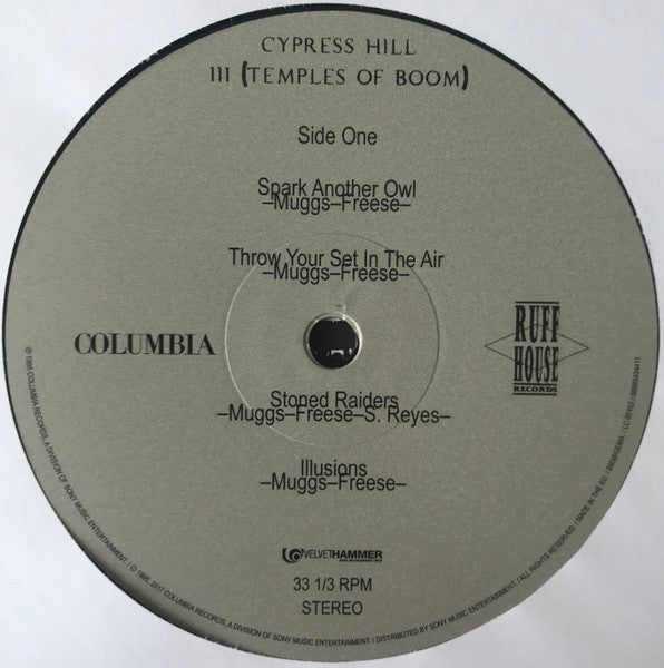 Image of Label Cover of 2xLP - VG/VG+ - CYPRESS HILL, III - Temples Of Boom (Ruffhouse Records; 88985434411, Europe 2017 Reissue, 2 Inners, 180 Gram Vinyl), ,  - 3846086S