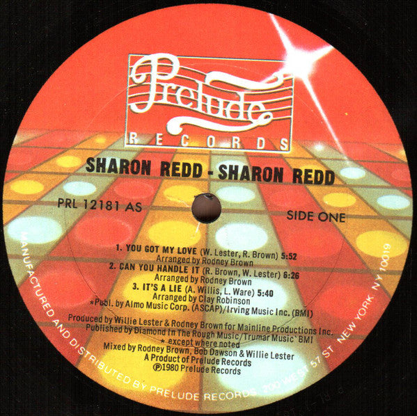 Image of Back Cover of LP - G+/G+ - SHARON REDD, Sharon Redd (Prelude Records; PRL 12181, US 1980, Picture Sleeve), Sleeve bent and creased, worn, split, with small sticker on front,  - 2816290C