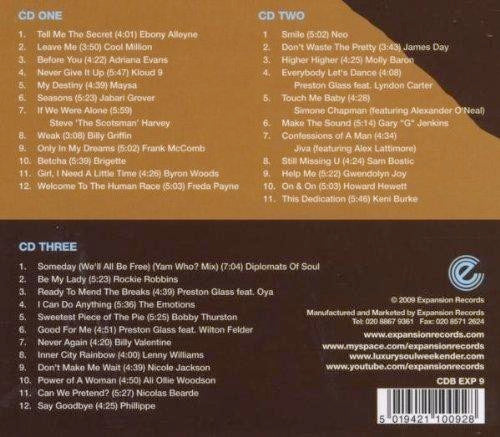 Image of Back Cover of 3xCD - EX/EX - VARIOUS, Luxury Soul 2009 (Expansion; CDB EXP 9, UK 2009, Box Set), ,  - 1756273S