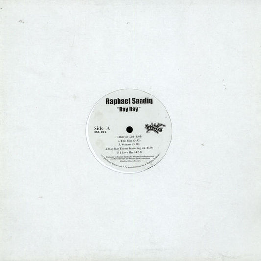 Image of Front Cover of LP - /G+ - RAPHAEL SAADIQ, Ray Ray (Pookie Entertainment; RSS001, US 2005, Promo, Plain Sleeve, This is a promo LP with the most DJ-friendly tracks off the album), Strong G+, light marks only., A1 - Detroit GirlA2 - This One	A3 - Scream	A4 - Ray Ray ThemeA5 - I Love Her	B1 - Grown Folks	B2 - Not A GameB3 - ChicB4 - Rifle Love - 2826046E