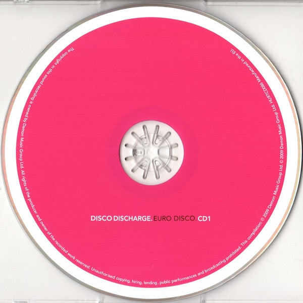 Image of Label Cover of 2xCD - VG+/EX - VARIOUS, Disco Discharge. Euro Disco (Harmless; HURTCD086, UK 2009, Outer Card Sleeve), ,  - 3256119S