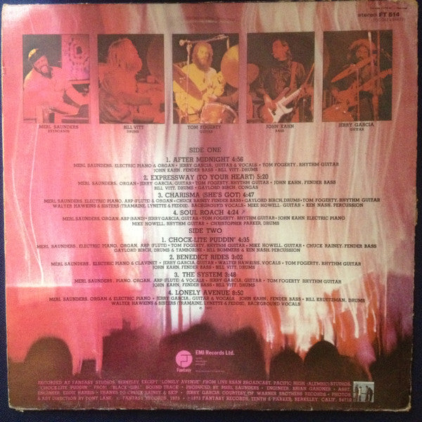 Image of Back Cover of LP - VG/VG - MERL SAUNDERS, Fire Up (Fantasy; FT 514, UK 1973), Hairlines, Edge and Ring Wear,  - 3046008S
