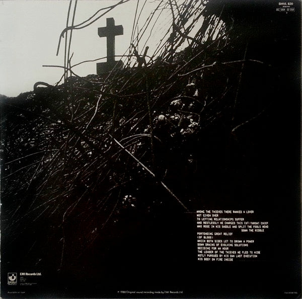 Image of Back Cover of LP - VG/VG+ - ROY HARPER, Unknown Soldier (Harvest; SHVL820, UK 1980, Inner With Curved Corners, With David Gilmour and Kate Bush), Edge and Ring Wear,  - 4146069S