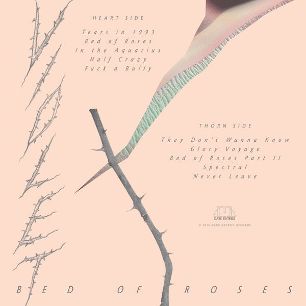 Image of Back Cover of 3445358S: LP - VIOLET, Bed Of Roses (Dark Entries; DE-261, US 2019, Postcard) In hype stickered shrinkwrap.  EX/VG+