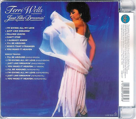 Image of Back Cover of CD - VG+/VG+ - TERRI WELLS, Just Like Dreamin' (Big Break Records; CDBBR 0097, UK 2012 Reissue, Super Jewel case), ,  - 3516607C