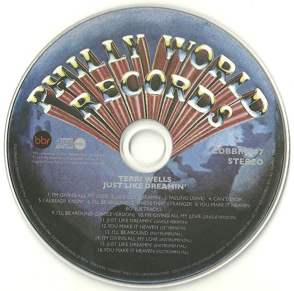 Image of Label Cover of CD - VG+/VG+ - TERRI WELLS, Just Like Dreamin' (Big Break Records; CDBBR 0097, UK 2012 Reissue, Super Jewel case), ,  - 3516607C