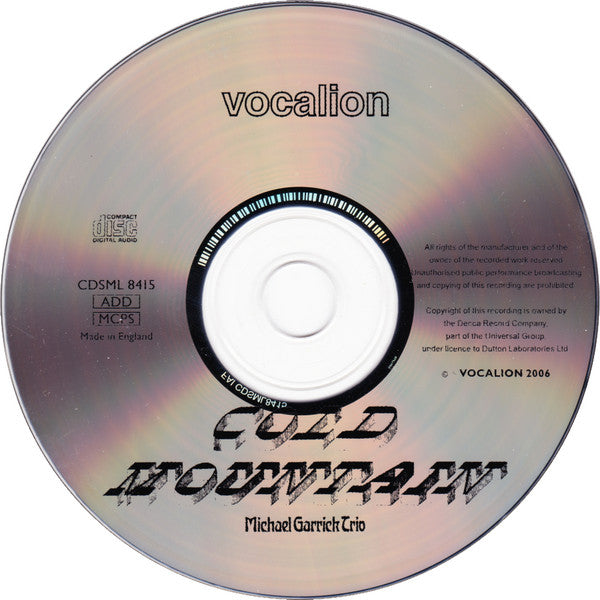 Image of Label of 3514158C: CD - MICHAEL GARRICK TRIO, Cold Mountain (Vocalion ; CDSML 8415, UK 2006, Jewel Case)   VG+/VG+