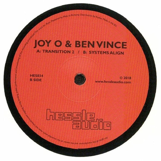 Image of Front Cover of 12" - VG+/VG+ - JOY O & BEN VINCE, Transition 2 / Systems Align (Hessle Audio; HES034, UK 2018, Die Cut Company Sleeve), original company sleeve,  - 2946284S