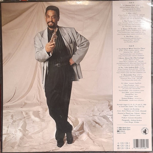 Image of Back Cover of LP - VG/VG - CHICO FREEMAN FEAT. VON FREEMAN, You'll Know When You Get There (Black Saint; 120 128-1, Italy 1989), ,  - 2916486C