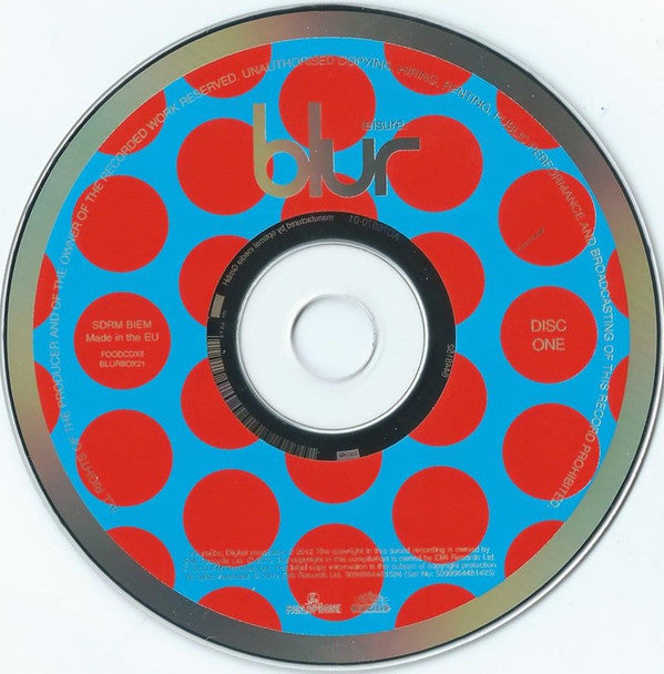 Image of Label Cover of 2xCD - EX/M - BLUR, Leisure (Food ; FOODCDX6, UK & Europe 2012 Reissue, Box Set, 2 Inners & Booket, 4 Postcards), Still SEALED In Stickered Shrinkwrap,  - 2116472C