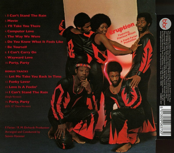 Image of Back Cover of CD - VG+/VG+ - ERUPTION FEATURING PRECIOUS WILSON, Eruption (Big Break Records; CDBBRX 0337, UK 2016 Reissue, Super Jewel case), ,  - 3516385C