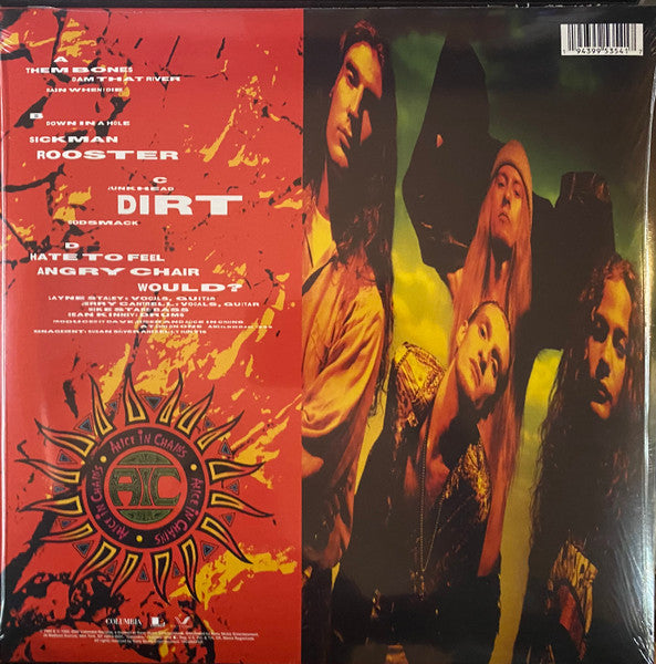 Image of Back Cover of 2xLP - NEW/NEW - ALICE IN CHAINS, Dirt (Columbia; 19439953541, UK 2022 Reissue, Insert), ,  - 2156030S