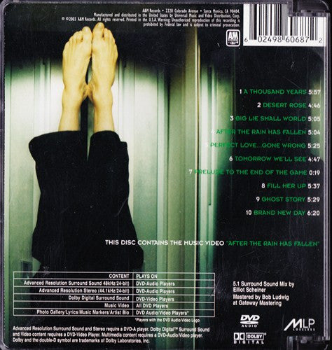 Image of Back Cover of DVD - EX/M - STING, Brand New Day (A&M Records; B0001047-19, US 2003 Reissue, DVD-Audio, Multichannel), Still SEALED In Stickered Shrinkwrap,  - 2116702C