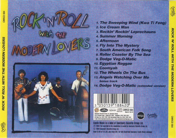 Image of Back Cover of 0233052E: CD - THE MODERN LOVERS, Rock  N  Roll With The Modern Lovers (Castle Music; CMRCD 884, Europe 2004, Jewel Case)   VG+/VG+