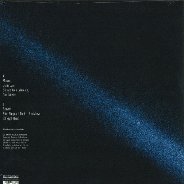 Image of Back Cover of LP - VG+/G+ - LOGOS, Cold Mission (Keysound; LDN042, UK 2013), Extensive hairlines on both sides of disc, sleeve still in shrink.,  - 0816660C
