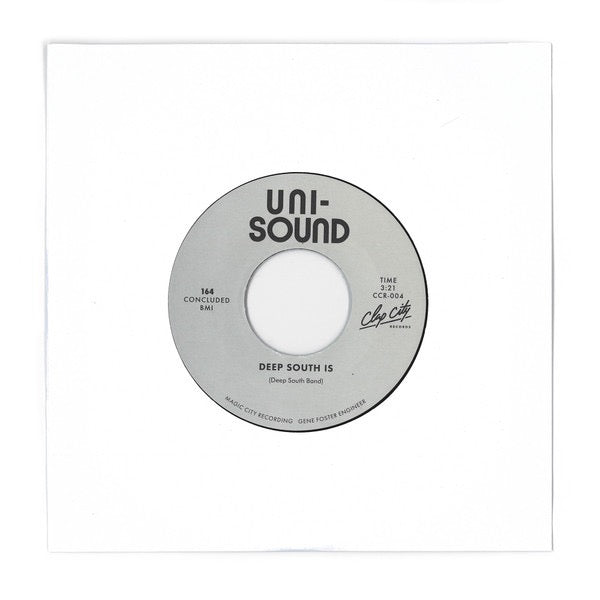 Image of Front Cover of 0555431S: 7" - DEEP SOUTH BAND, Deep South Is / A Touch Of Soul (Clap City Records; CCR 004, UK 2022 Reissue, Plain Sleeve, Booklet) No booklet.  /EX
