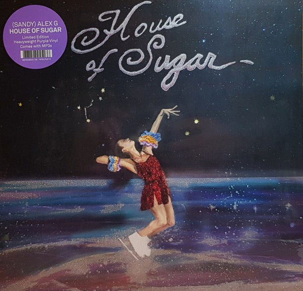Image of Front Cover of LP - VG/VG+ - ALEX G (SANDY), House Of Sugar (Domino ; WIGLP451X, Europe 2019, Glitter Writing On Sleeve, Inner, Purple Vinyl), Strong VG, Edge wear. ,  - 1226376E