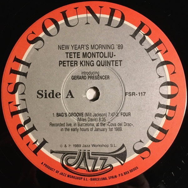 Image of Label Cover of 0443031S: 2xLP - TETE MONTOLIU - PETER KING QUINTET, New Year's Morning '89 (Fresh Sound Records; FSR-117, Spain 1989, Gatefold)   VG+/VG+