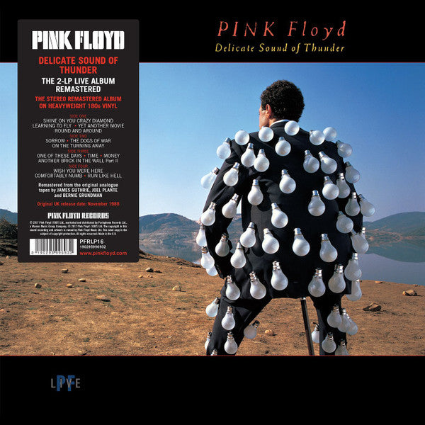 Image of Front Cover of 2xLP - EX/EX - PINK FLOYD, Delicate Sound Of Thunder (Pink Floyd Records; PFRLP16, Europe 2017 Reissue, Gatefold, 2 Inners, 180 Gram Vinyl. hype sticker, cover & label show "Breathe in the Air (Reprise)" but song is not present), Opened Instore, Still In Stickered Shrinkwrap,  - 3146094S