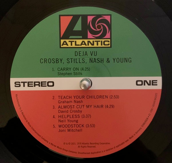 Image of Label Cover of LP - NEW/NEW - CROSBY, STILLS, NASH & YOUNG, Deja Vu (Atlantic; R1 7200, US 2023 Reissue), ,  - 1216363C