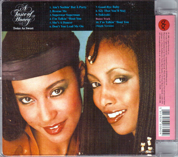 Image of Back Cover of CD - VG+/VG+ - A TASTE OF HONEY, Twice As Sweet (Big Break Records; CDBBR 0084, UK 2011, Jewel Case), ,  - 3556101S