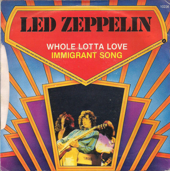 Image of Back Cover of 7" - VG+/VG+ - LED ZEPPELIN, Whole Lotta Love / Immigrant Song (Atlantic; ATL 10 236, Benelux 1979, Picture Sleeve), ,  - 3326166E