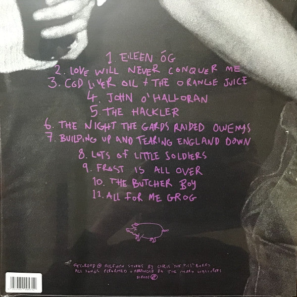 Image of Back Cover of LP - NEW/NEW - THE MARY WALLOPERS, The Mary Wallopers (BC Records ; BCR1, UK 2023, Insert, Bioplastic Vinyl), , Brothers Charles and Andrew Hendy and their friend Sean McKenna formed The Mary Wallopers as a three-piece ballad group traveling the length and breadth of Ireland singing and collecting songs. Their early live performances exuded a raw energy and their first five track EP - 2019 s A Mouthful of The Mary Wallopers - perfectly captured their sound and ethos, one filled with w
